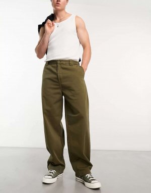 Зеленые прямые брюки чиносы bradford Carhartt WIP. Цвет: зеленый