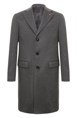 Кашемировое пальто Sartoria Latorre. Цвет: серый