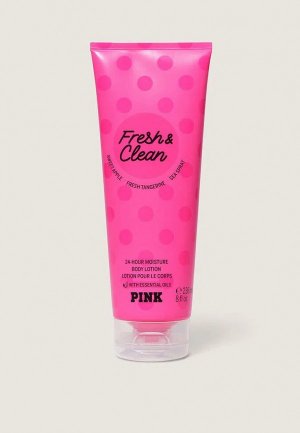 Молочко для тела Victorias Secret Victoria's увлажняющее `Fresh & Clean` серии PINK, 236 мл. Цвет: прозрачный