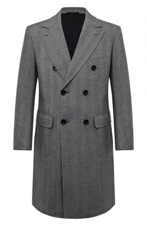 Шерстяное пальто Sartorio. Цвет: чёрно-белый