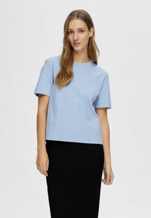 Базовая футболка BOXY FIT , цвет cashmere blue Selected Femme