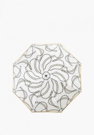 Зонт складной Fabretti. Цвет: серебряный