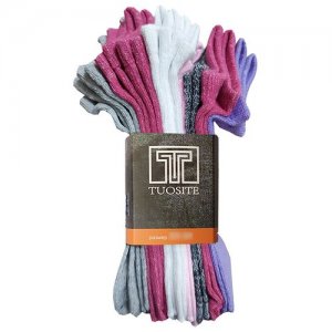 Носки детские 10 пар TUOSITE TSS1801-3-24-26 фиолетовый/розовый/серый/светло-розовый/белыый/серый. Цвет: белый/розовый/серый