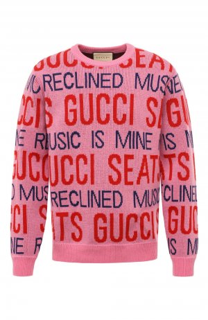 Шерстяной свитер Gucci. Цвет: розовый