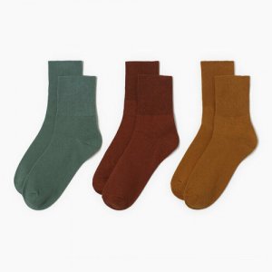 Носки , размер 36/39, зеленый, коричневый Kaftan