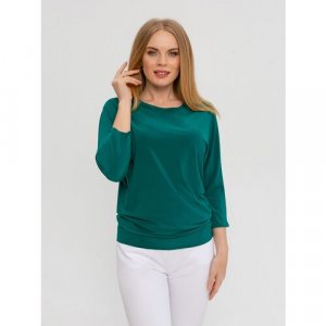 Блуза, размер 46, зеленый Текстиль Хаус. Цвет: зеленый