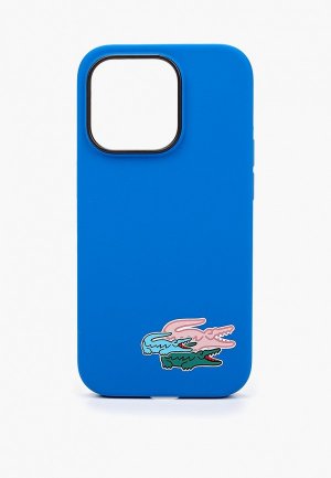 Чехол для iPhone Lacoste 14 Pro. Цвет: голубой