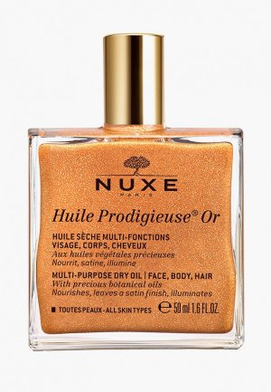 Масло для лица Nuxe мерцающее, тела и волос HUILE PRODIGIEUSE OR, 50 мл. Цвет: прозрачный