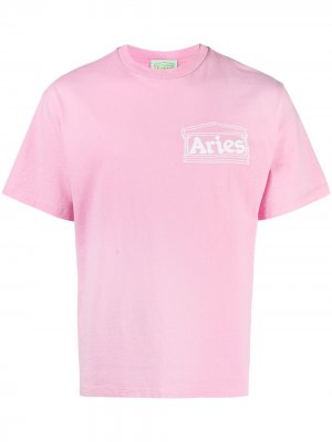 Футболка с логотипом Aries. Цвет: розовый