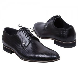 Кожаные мужские ботинки на шнурках C-2694X2/17 Conhpol. Цвет: черный