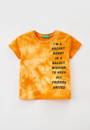 Футболка United Colors of Benetton. Цвет: оранжевый
