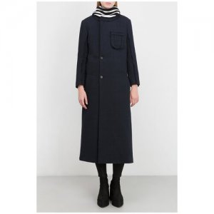 Пальто  демисезонное, силуэт прямой, средней длины, размер 46, черный Yang Li. Цвет: черный