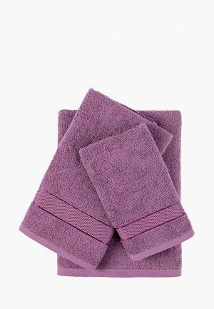 Комплект полотенец Унисон Ritz 30х70 см, 50х90 70х130 см. Цвет: фиолетовый