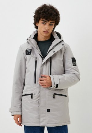 Куртка утепленная Urban Fashion for Men. Цвет: серый