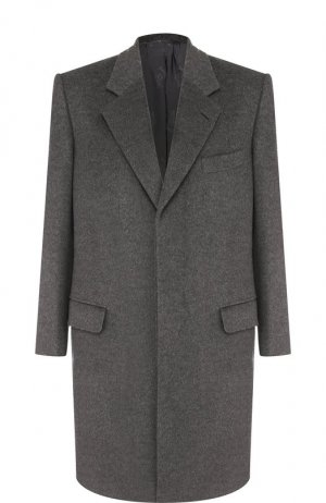 Однотонное шерстяное пальто Brioni. Цвет: серый
