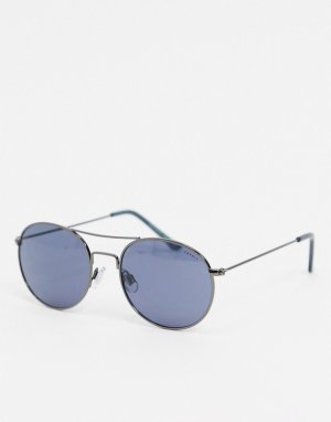 Круглые солнцезащитные очки в синей оправе -Синий Esprit