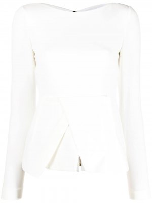 Приталенная блузка Pirin Roland Mouret. Цвет: белый