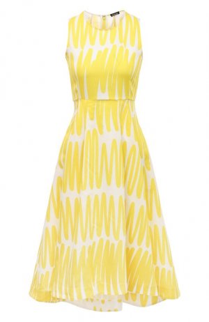 Платье из хлопка и шелка Kiton. Цвет: жёлтый