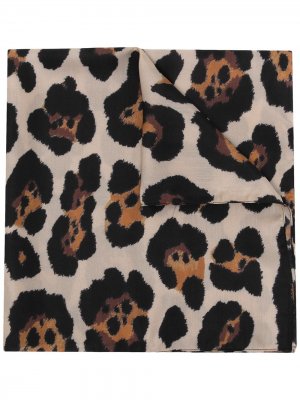 Платок с леопардовым принтом Fiorucci. Цвет: коричневый