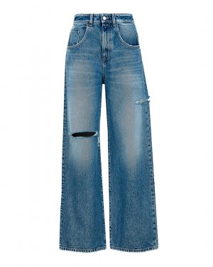 Широкие джинсы ICON DENIM. Цвет: синий
