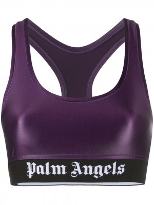 Спортивный бюстгальтер с логотипом Palm Angels. Цвет: розовый
