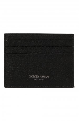 Кожаный футляр для кредитных карт Giorgio Armani. Цвет: чёрный