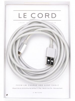 Braid Apple cable Le Cord. Цвет: серый