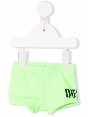 Плавки-шорты с логотипом Diesel Kids. Цвет: черный