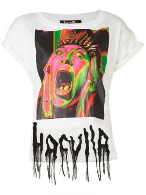 Argh print T-shirt Haculla. Цвет: белый