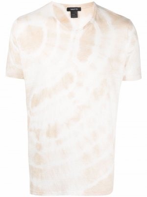 Льняная футболка с принтом тай-дай Avant Toi. Цвет: бежевый