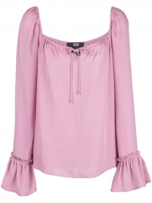 Блузка с завязками PAIGE. Цвет: розовый