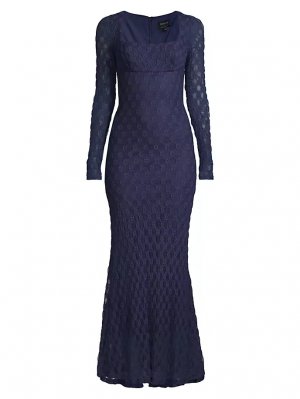 Кружевное платье миди Adoni , темно-синий Bardot