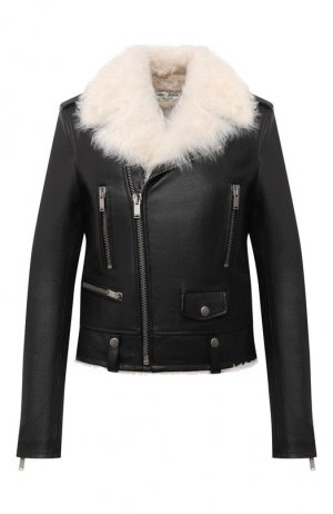 Кожаная куртка Saint Laurent. Цвет: чёрный
