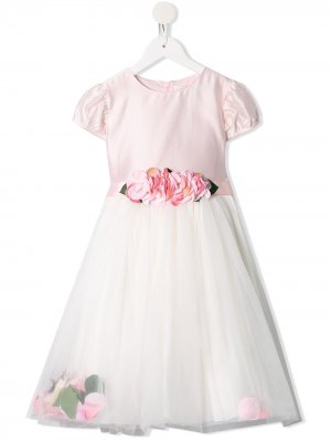 Платье с цветочным принтом и поясом Lesy. Цвет: розовый