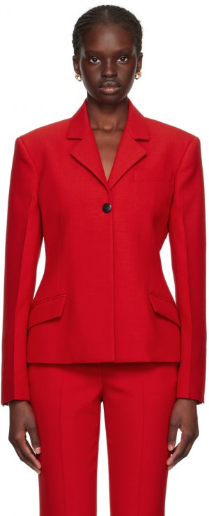 Красный однобортный пиджак Ferragamo