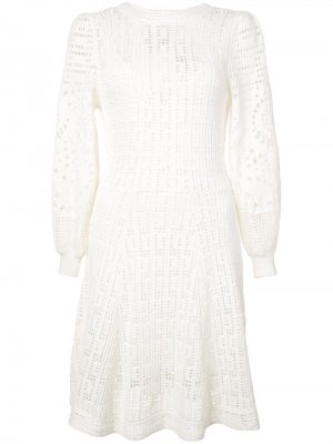 Трикотажное платье с длинными рукавами A.L.C.. Цвет: белый