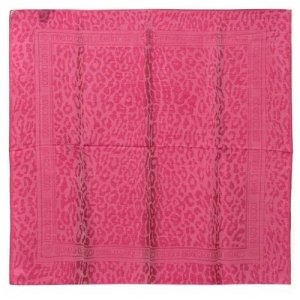 Розовый платок леопардовый 15782 Roberto Cavalli. Цвет: розовый