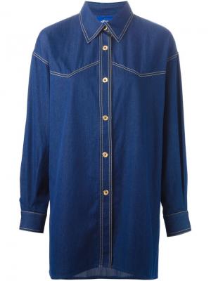 Джинсовая рубашка Guy Laroche Pre-Owned. Цвет: синий