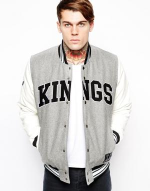 Университетская куртка LA Kings Majestic. Цвет: серый