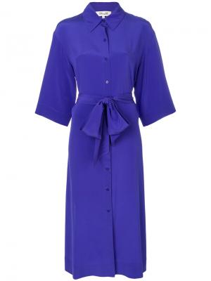 Платье-рубашка с поясом Dvf Diane Von Furstenberg. Цвет: розовый и фиолетовый