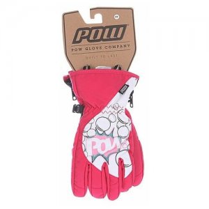 Перчатки детские сноубордические, горнолыжные Pow grom pink, размер M/L. Цвет: розовый