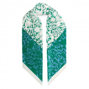 Шелковый шарф Floral Markings St. John. Цвет: зелёный