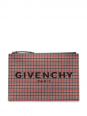 Клатч в ломаную клетку Givenchy. Цвет: красный