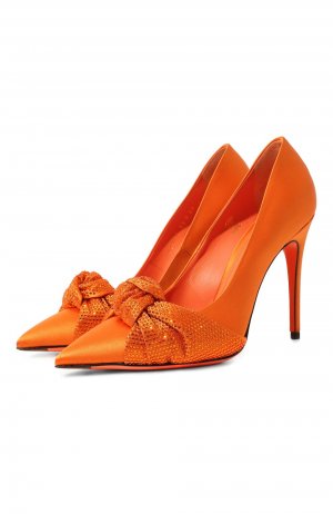 Текстильные туфли Santoni. Цвет: оранжевый