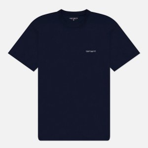 Мужская футболка Script Embroidery Carhartt WIP. Цвет: синий