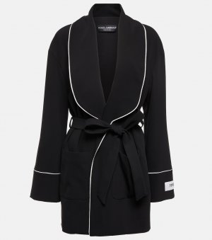 Пижамная куртка из смесовой шерсти коллаборации с Kim DOLCE&GABBANA, черный Dolce&Gabbana