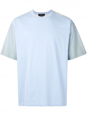 Gradient stripe colour-block T-shirt Qasimi. Цвет: синий
