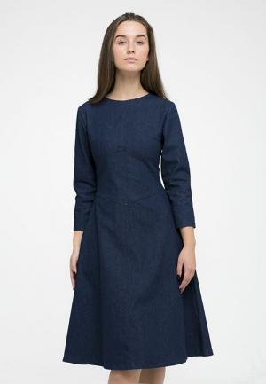 Платье джинсовое Kira Mesyats. Цвет: синий