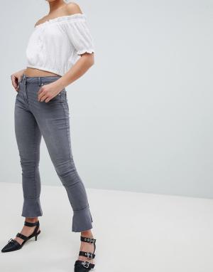 Расклешенные джинсы скинни -Серый Parisian