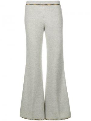Флисовые расклешенные брюки Missoni. Цвет: серый
